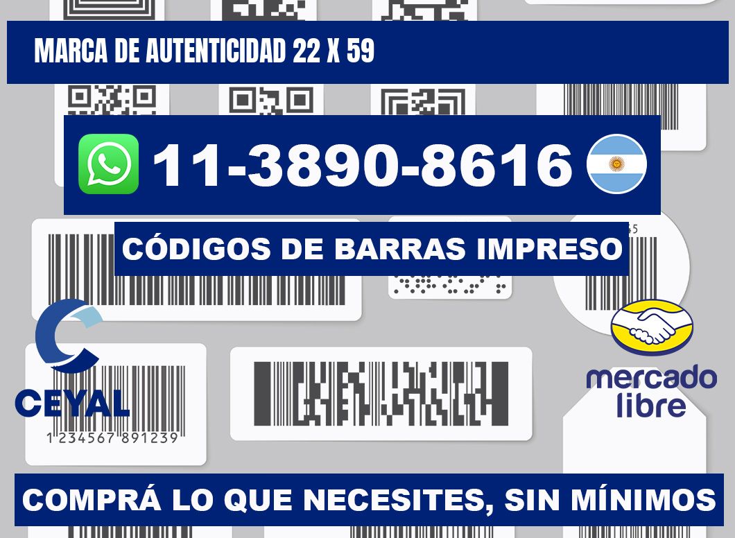 Marca de autenticidad 22 x 59