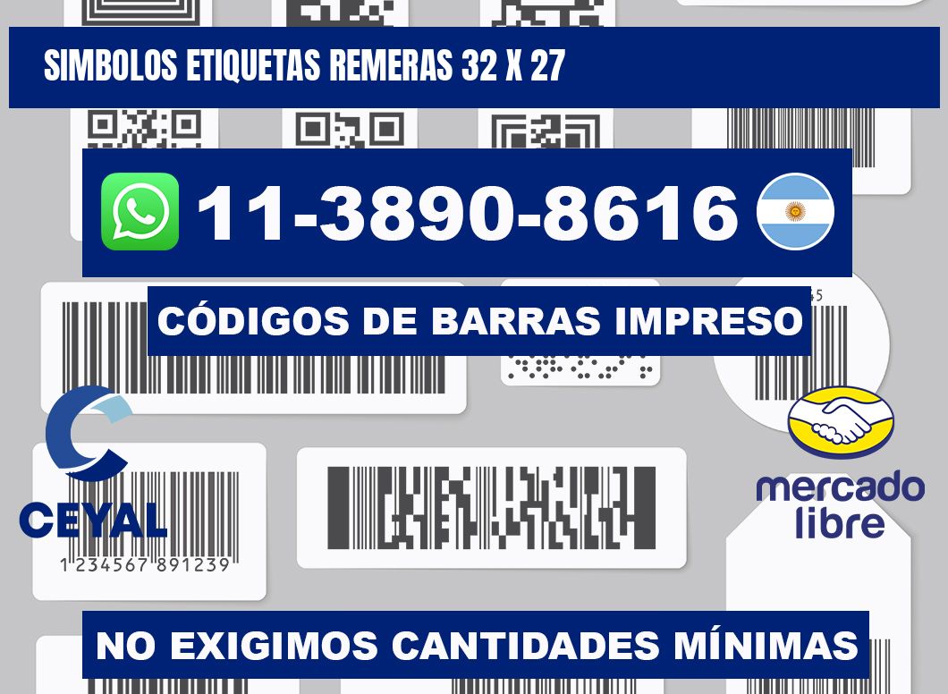 SIMBOLOS ETIQUETAS REMERAS 32 x 27