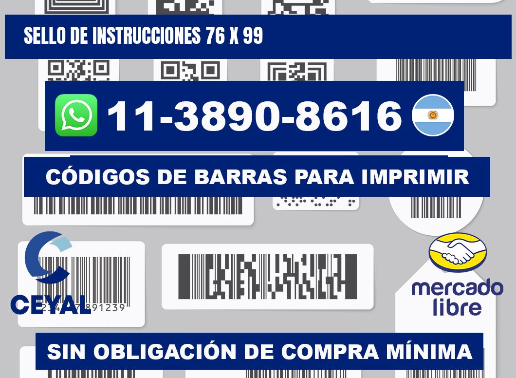 Sello de instrucciones 76 x 99