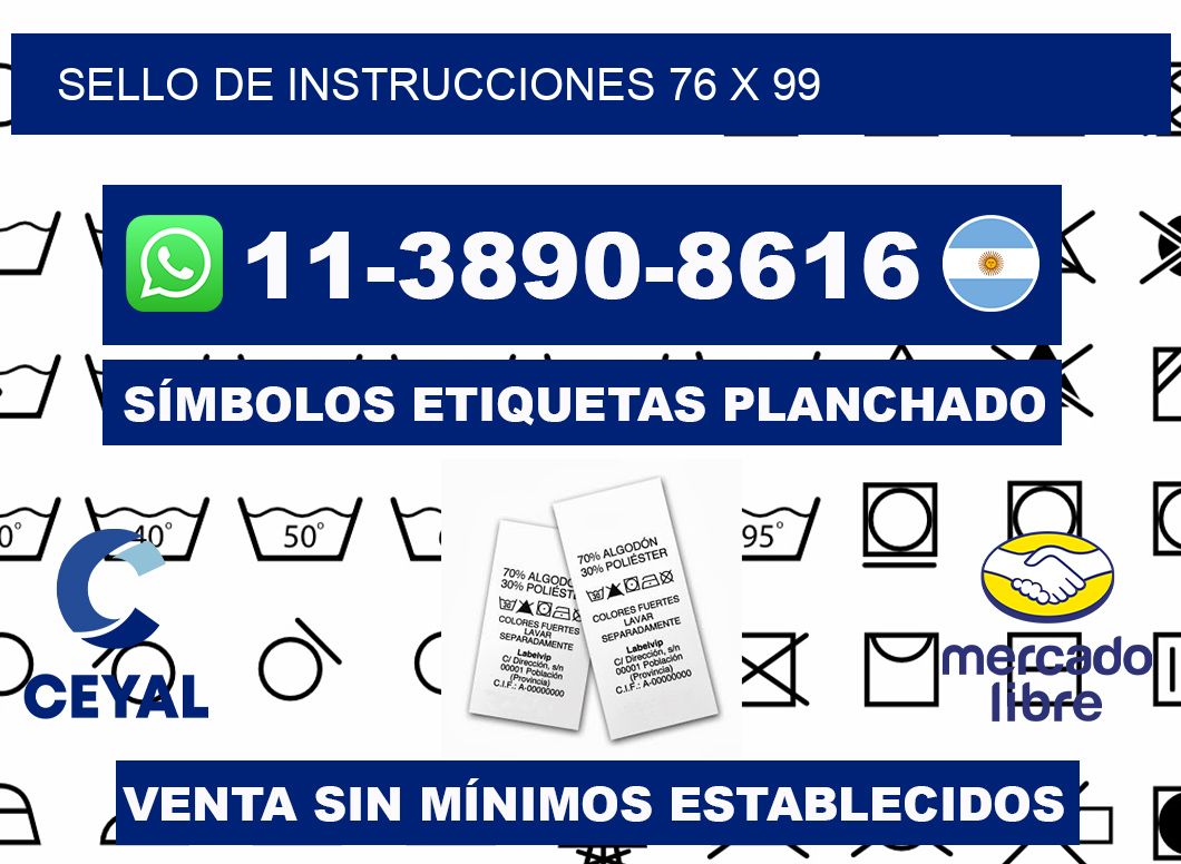 Sello de instrucciones 76 x 99