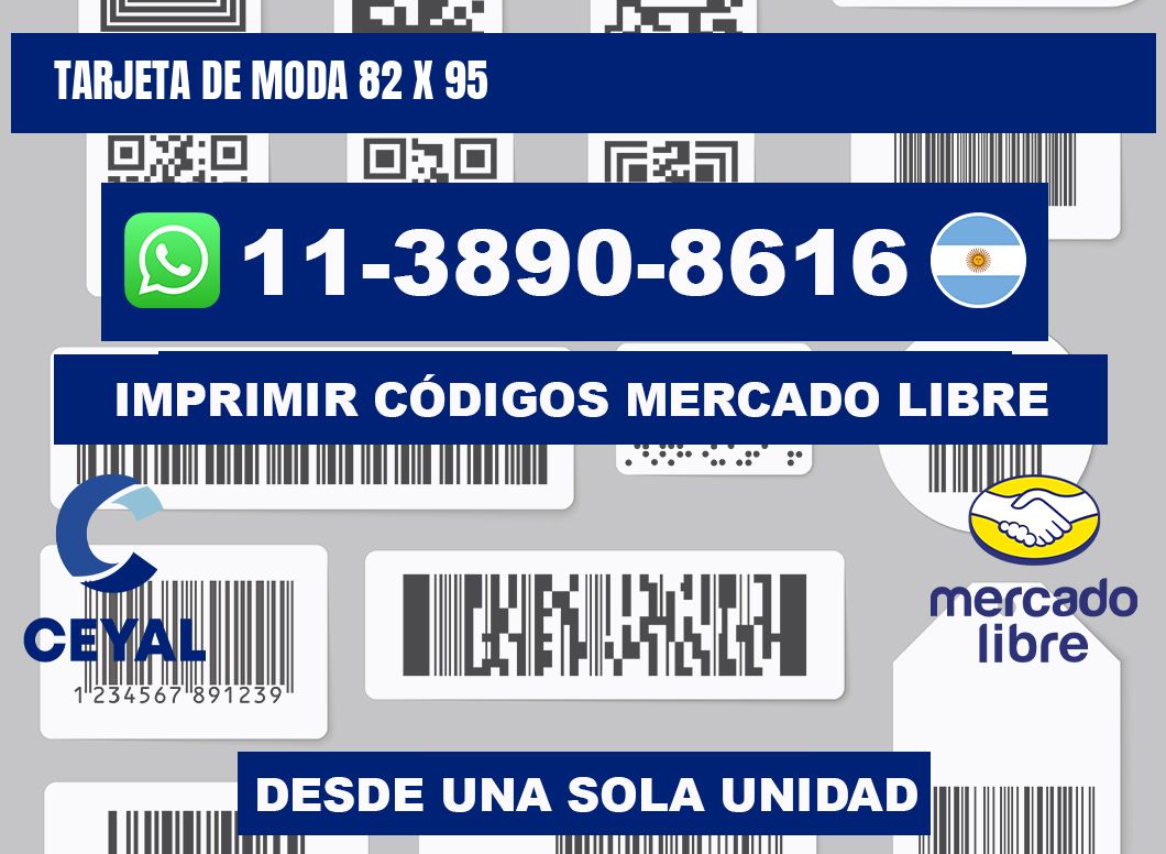 Tarjeta de moda 82 x 95