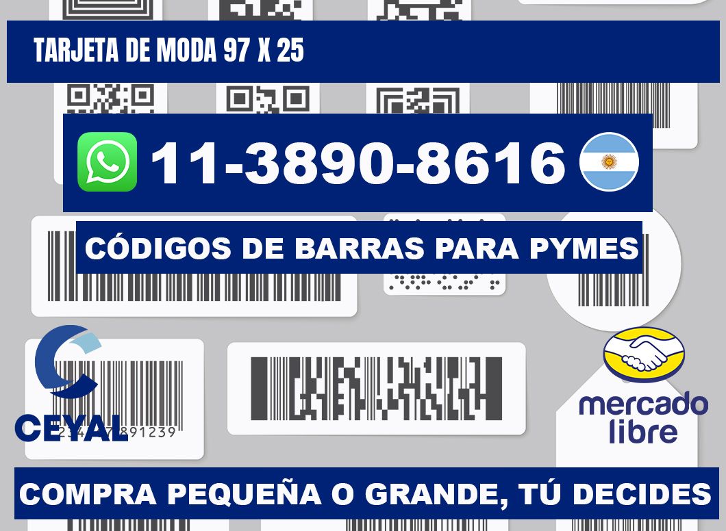 Tarjeta de moda 97 x 25