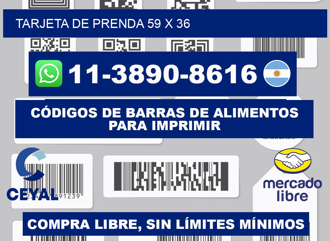 Tarjeta de prenda 59 x 36