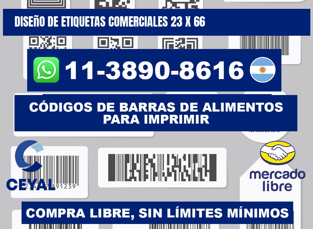diseño de etiquetas comerciales 23 x 66