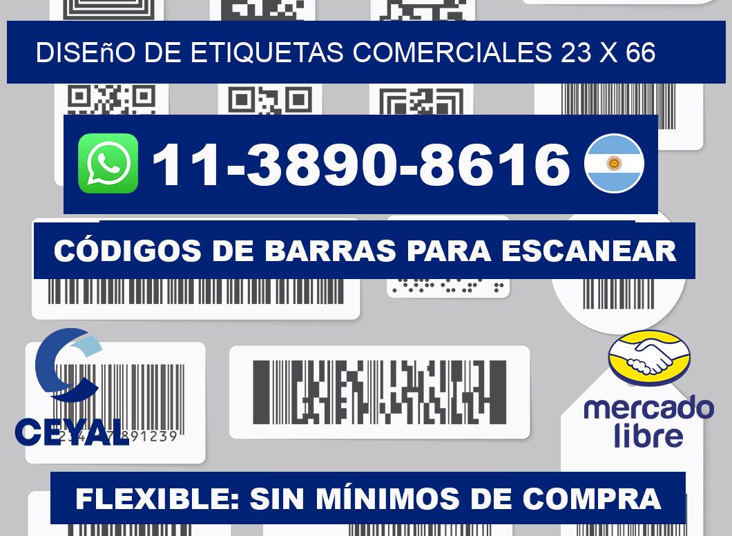diseño de etiquetas comerciales 23 x 66
