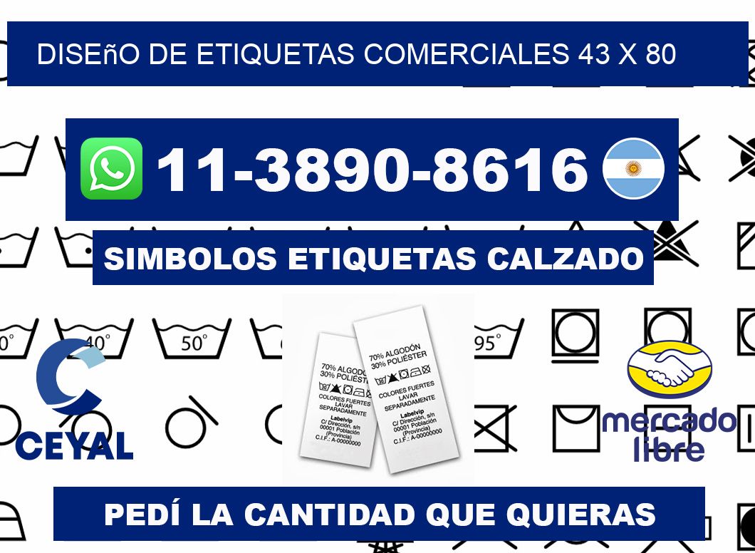 diseño de etiquetas comerciales 43 x 80