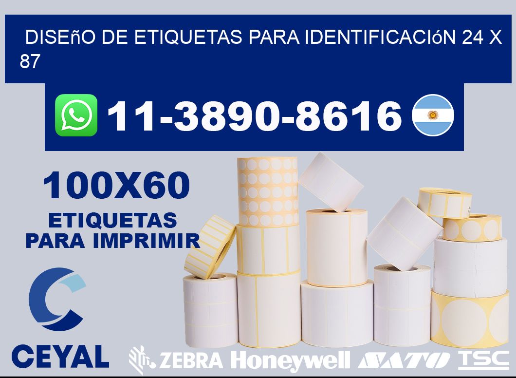 diseño de etiquetas para identificación 24 x 87