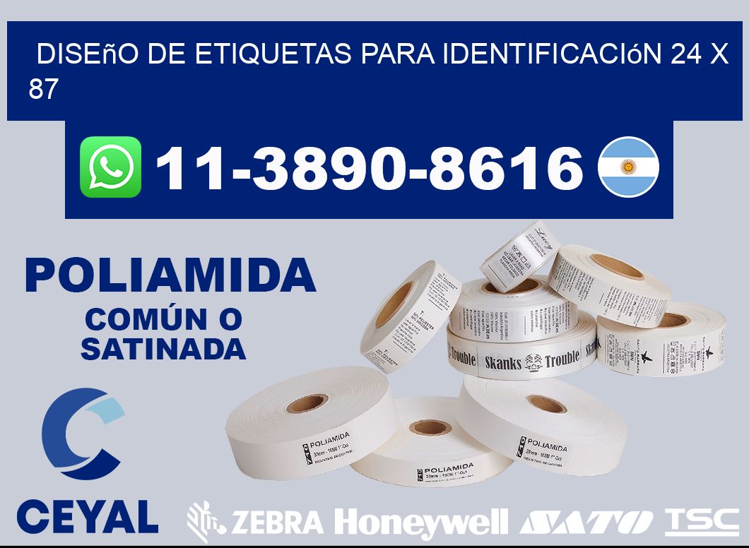 diseño de etiquetas para identificación 24 x 87