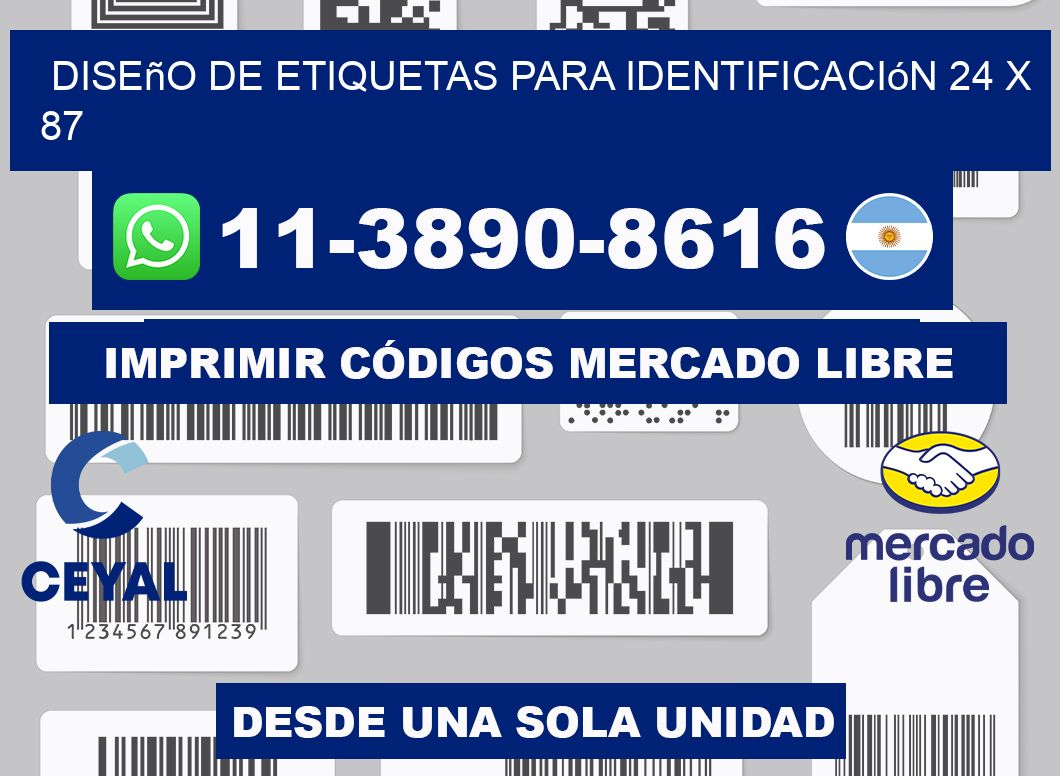 diseño de etiquetas para identificación 24 x 87