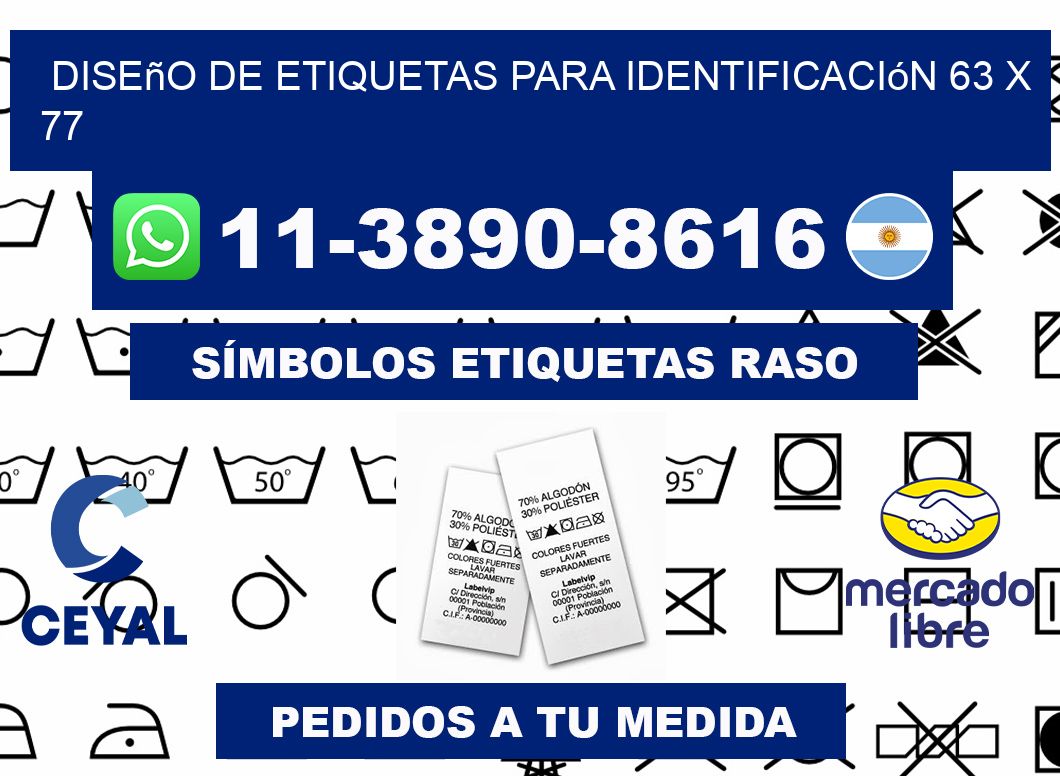 diseño de etiquetas para identificación 63 x 77
