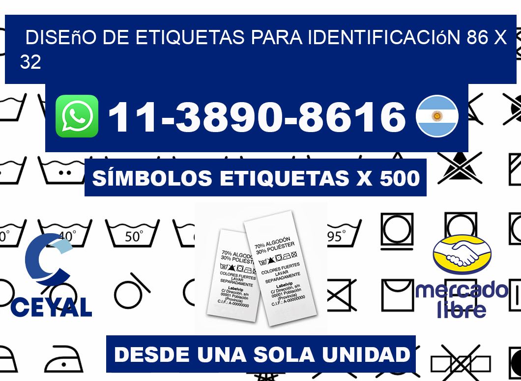 diseño de etiquetas para identificación 86 x 32