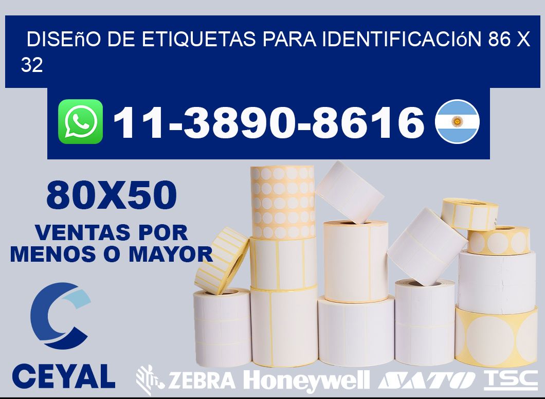 diseño de etiquetas para identificación 86 x 32