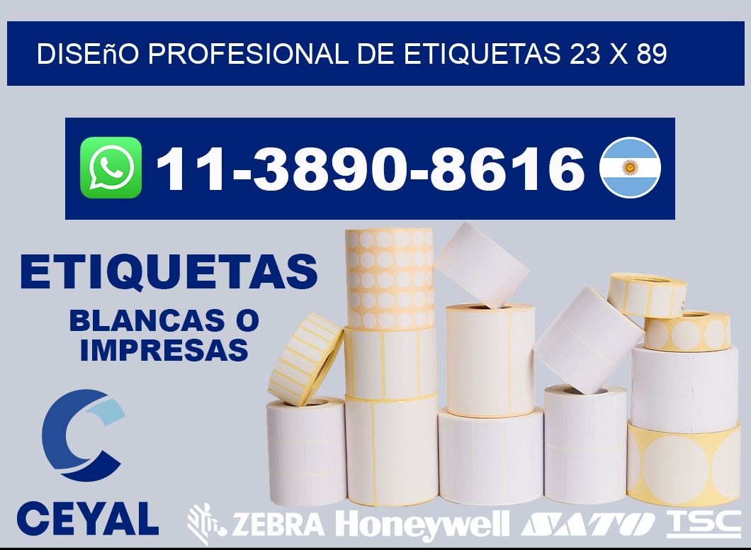 diseño profesional de etiquetas 23 x 89