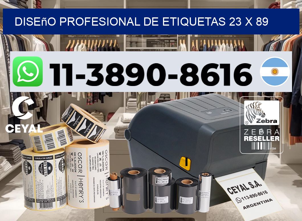 diseño profesional de etiquetas 23 x 89
