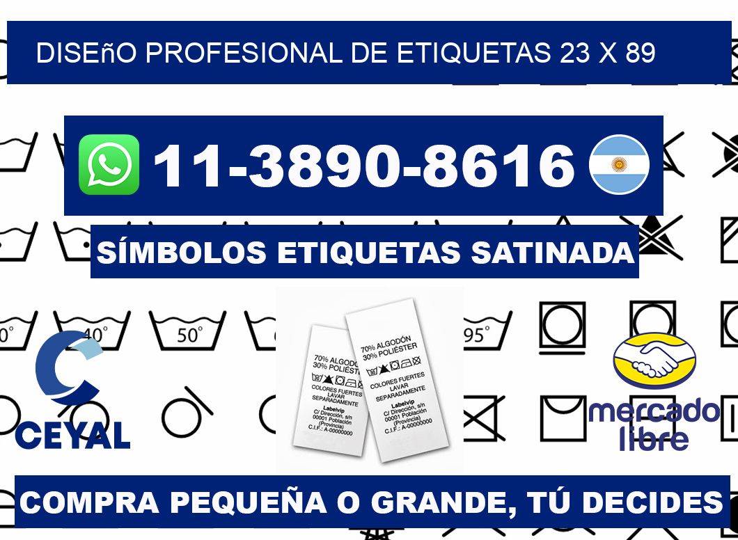 diseño profesional de etiquetas 23 x 89