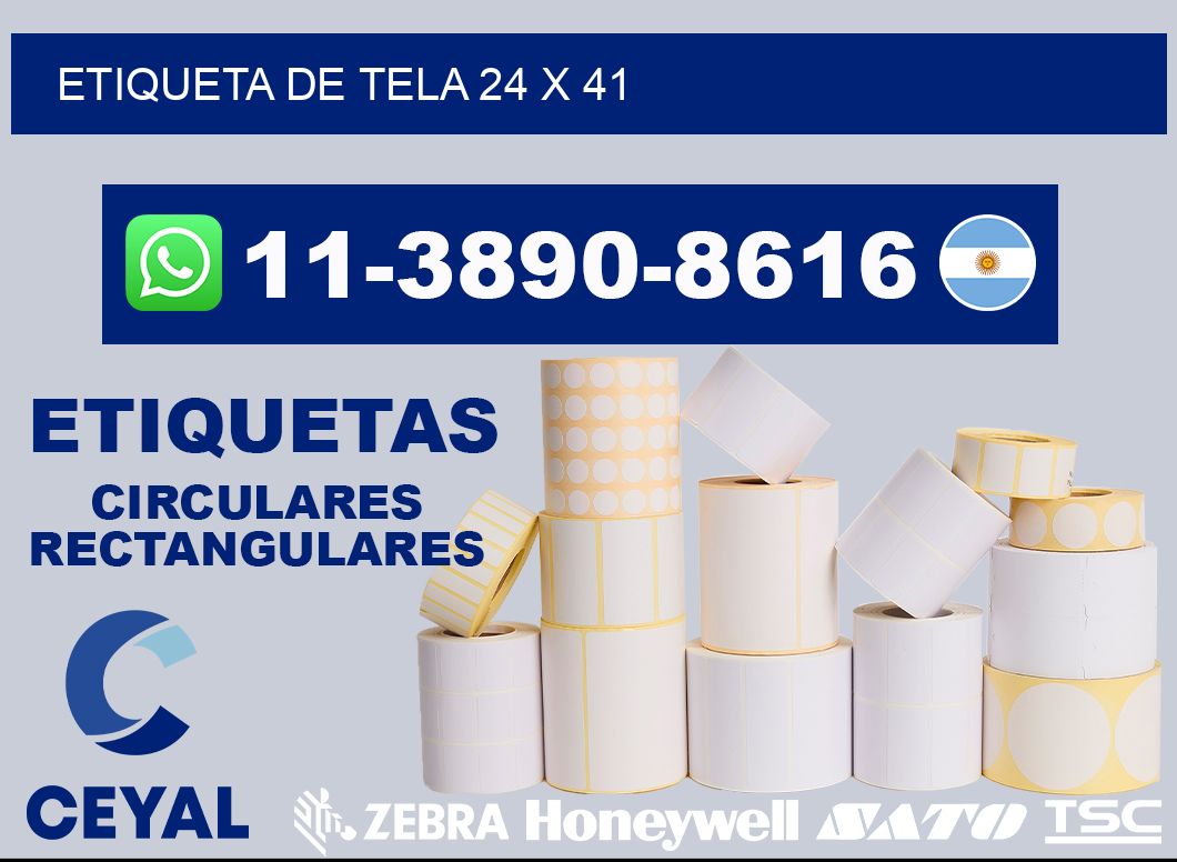 etiqueta de tela 24 x 41