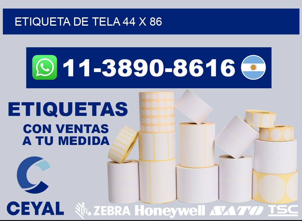 etiqueta de tela 44 x 86