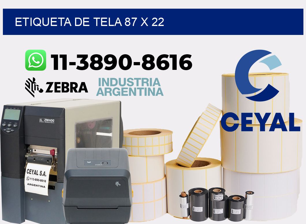 etiqueta de tela 87 x 22