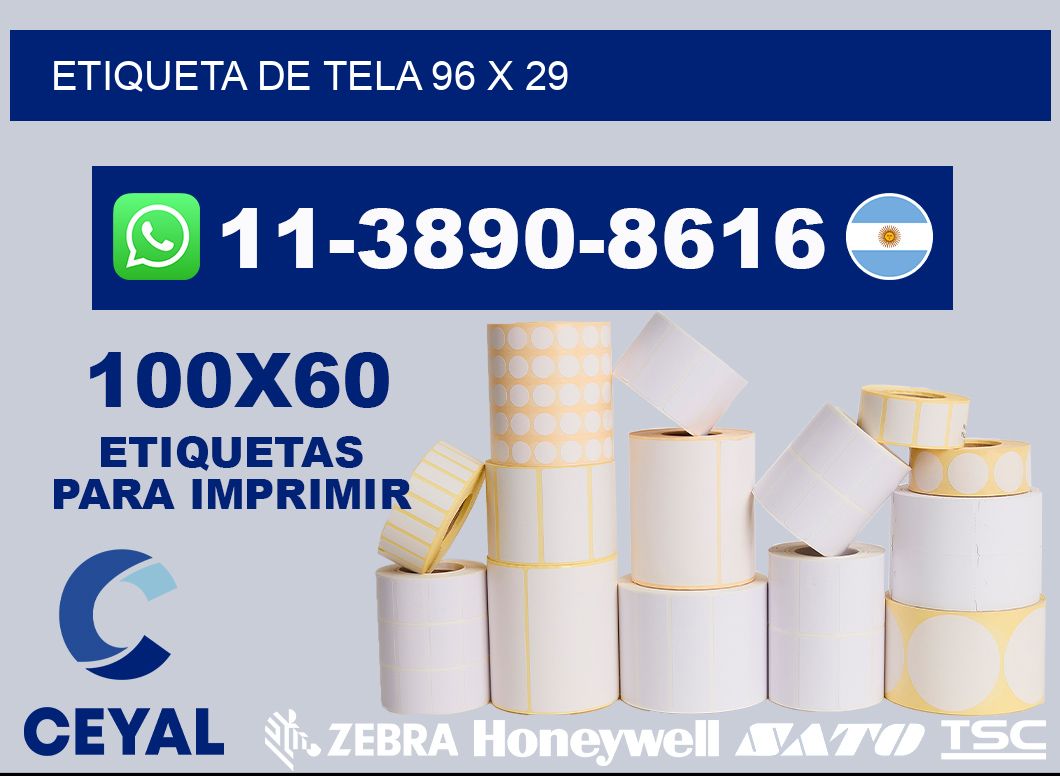 etiqueta de tela 96 x 29
