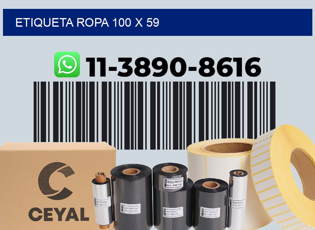 etiqueta ropa 100 x 59