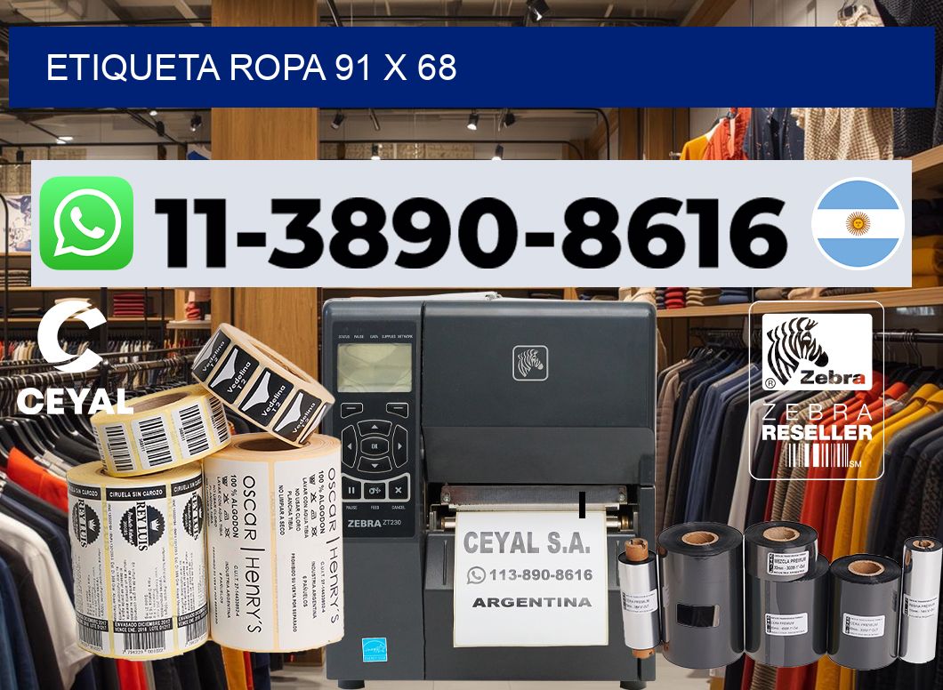 etiqueta ropa 91 x 68