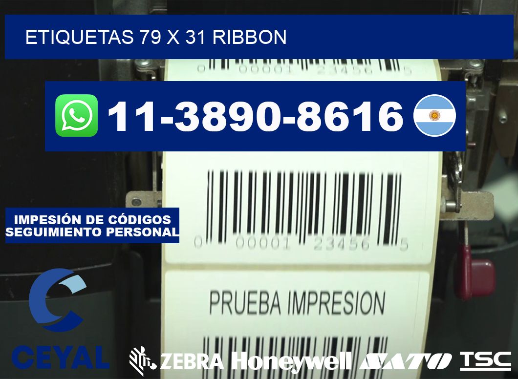 etiquetas 79 x 31 ribbon