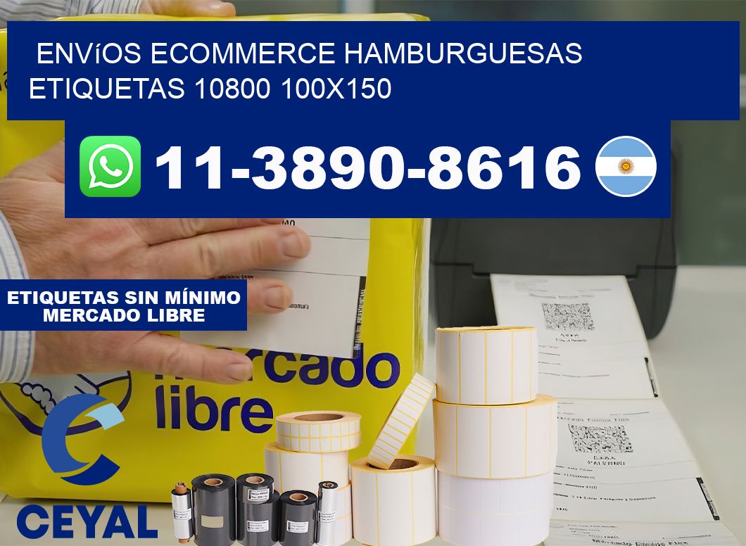 Envíos Ecommerce hamburguesas etiquetas 10800 100×150