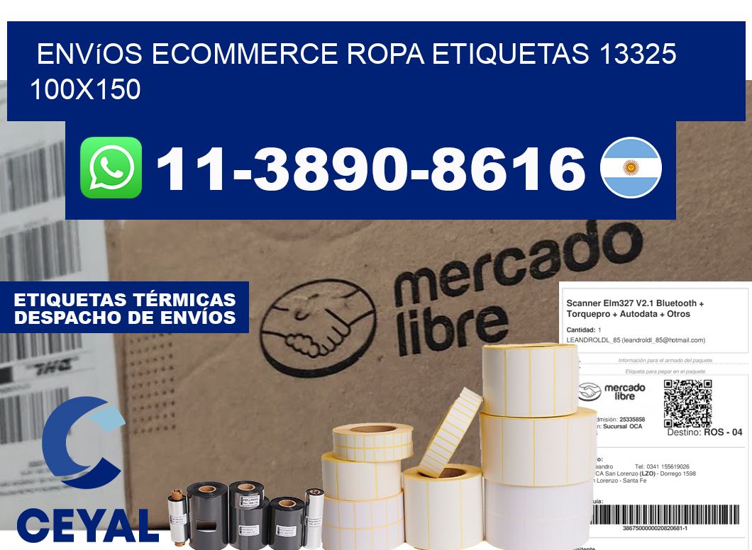 Envíos Ecommerce ropa etiquetas 13325 100x150