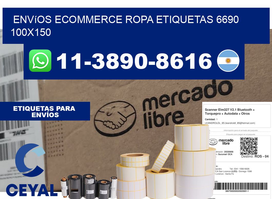 Envíos Ecommerce ropa etiquetas 6690 100x150