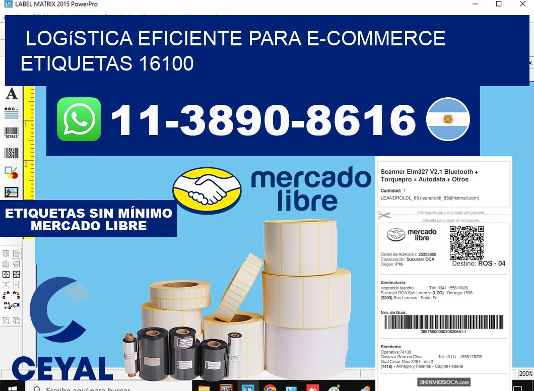 Logística eficiente para e-commerce etiquetas 16100