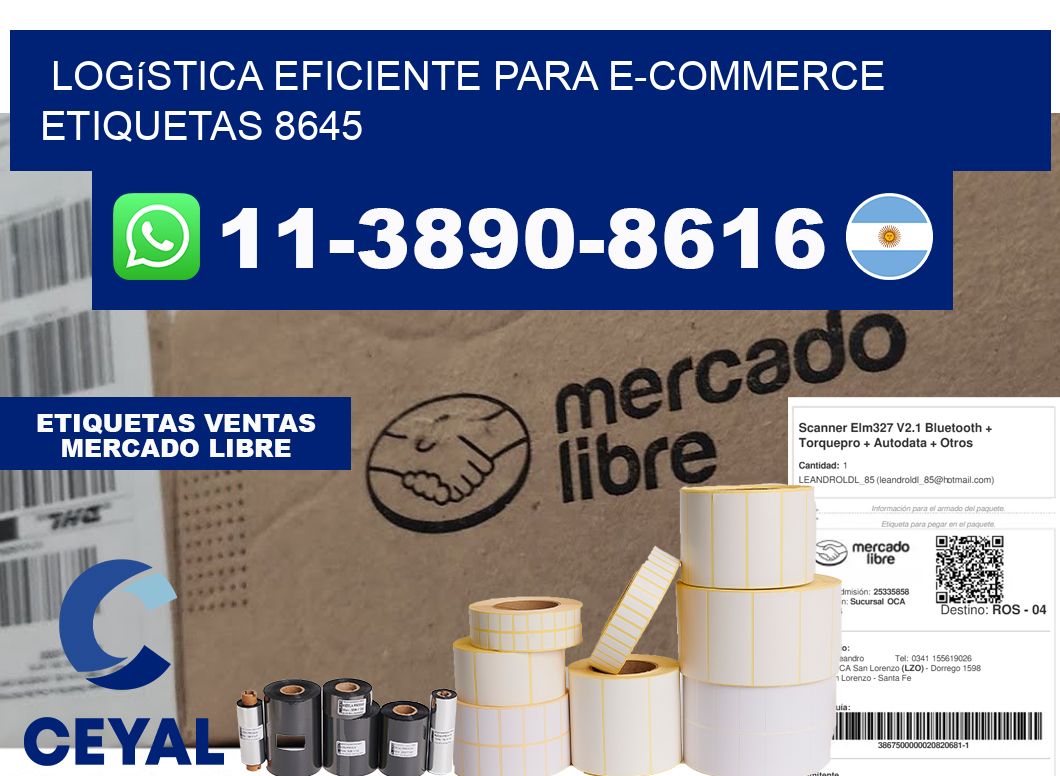 Logística eficiente para e-commerce  etiquetas 8645