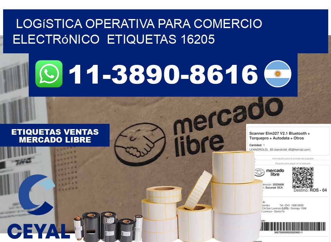 Logística operativa para comercio electrónico  etiquetas 16205