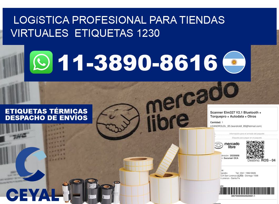 Logística profesional para tiendas virtuales  etiquetas 1230