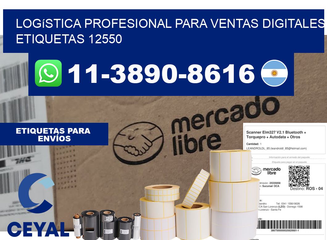 Logística profesional para ventas digitales etiquetas 12550