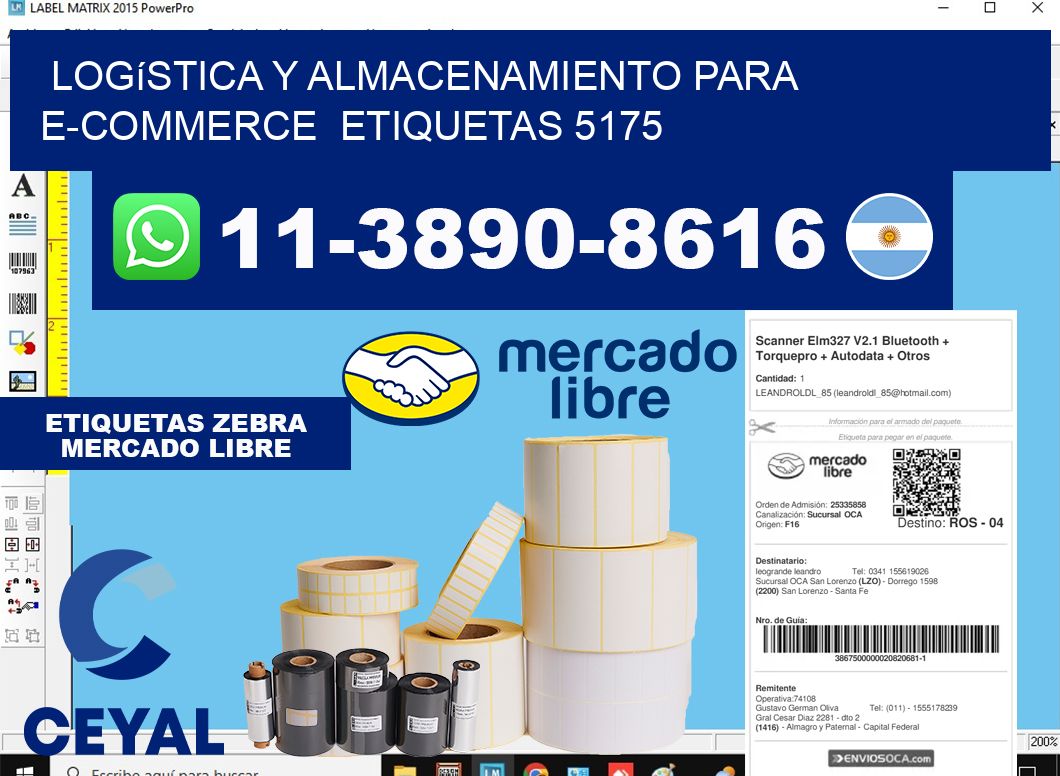 Logística y almacenamiento para e-commerce  etiquetas 5175