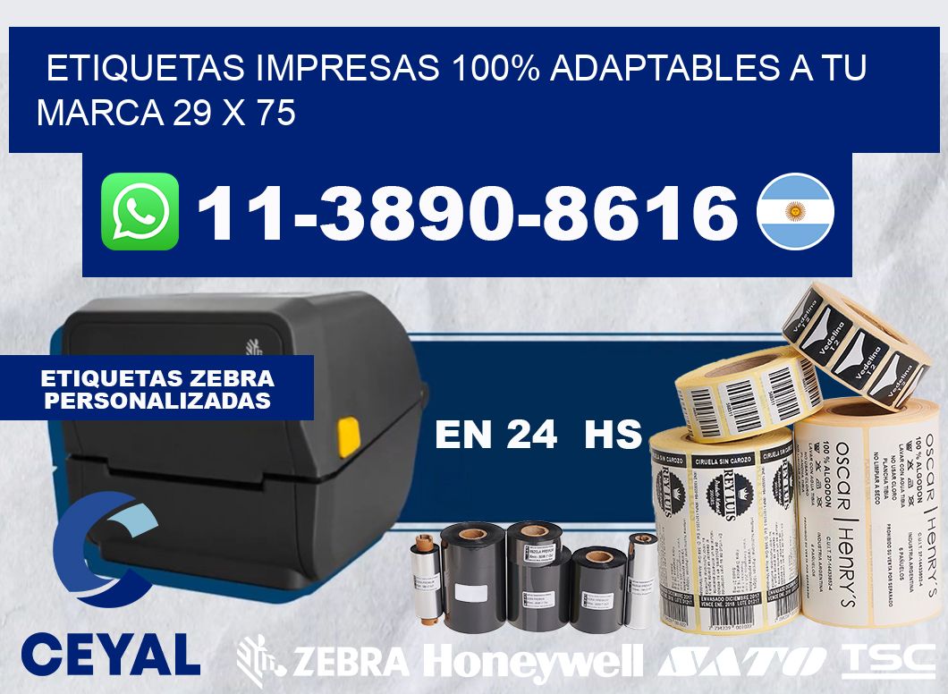etiquetas impresas 100% adaptables a tu marca 29 x 75