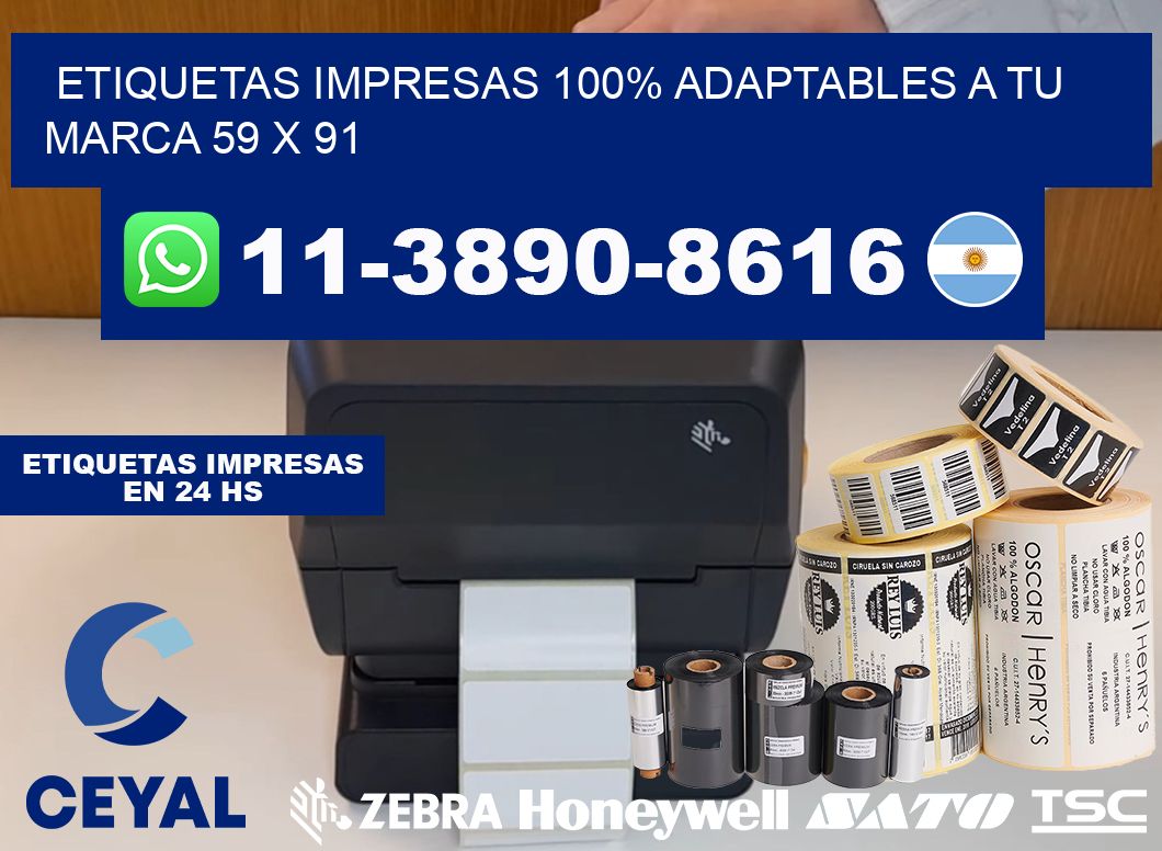 etiquetas impresas 100% adaptables a tu marca 59 x 91