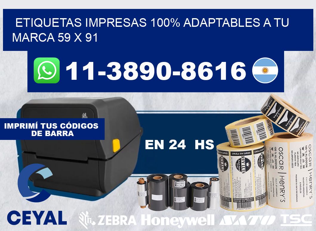 etiquetas impresas 100% adaptables a tu marca 59 x 91