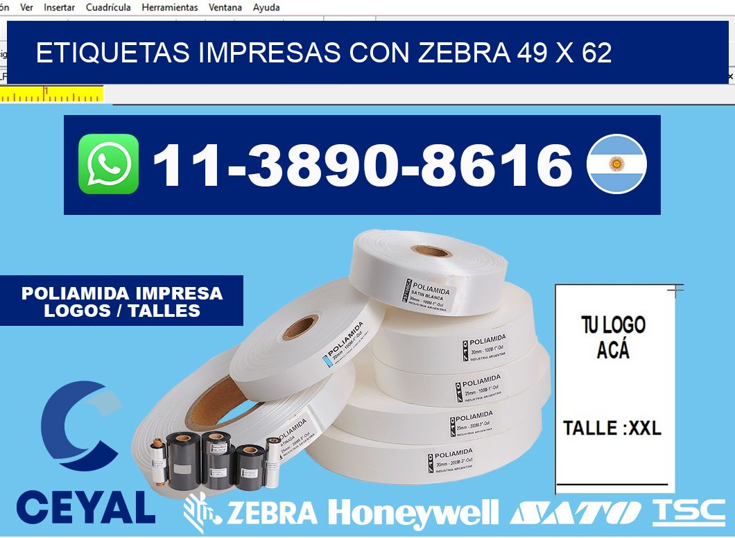 etiquetas impresas con zebra 49 x 62