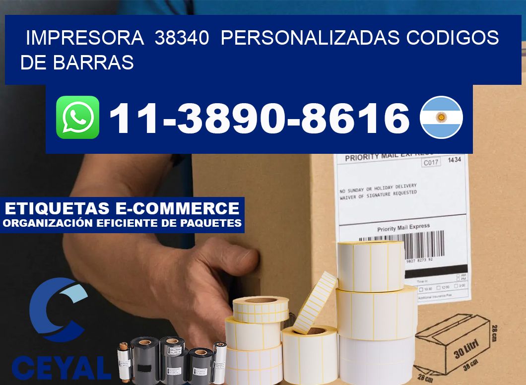 impresora 38340 personalizadas codigos de barras