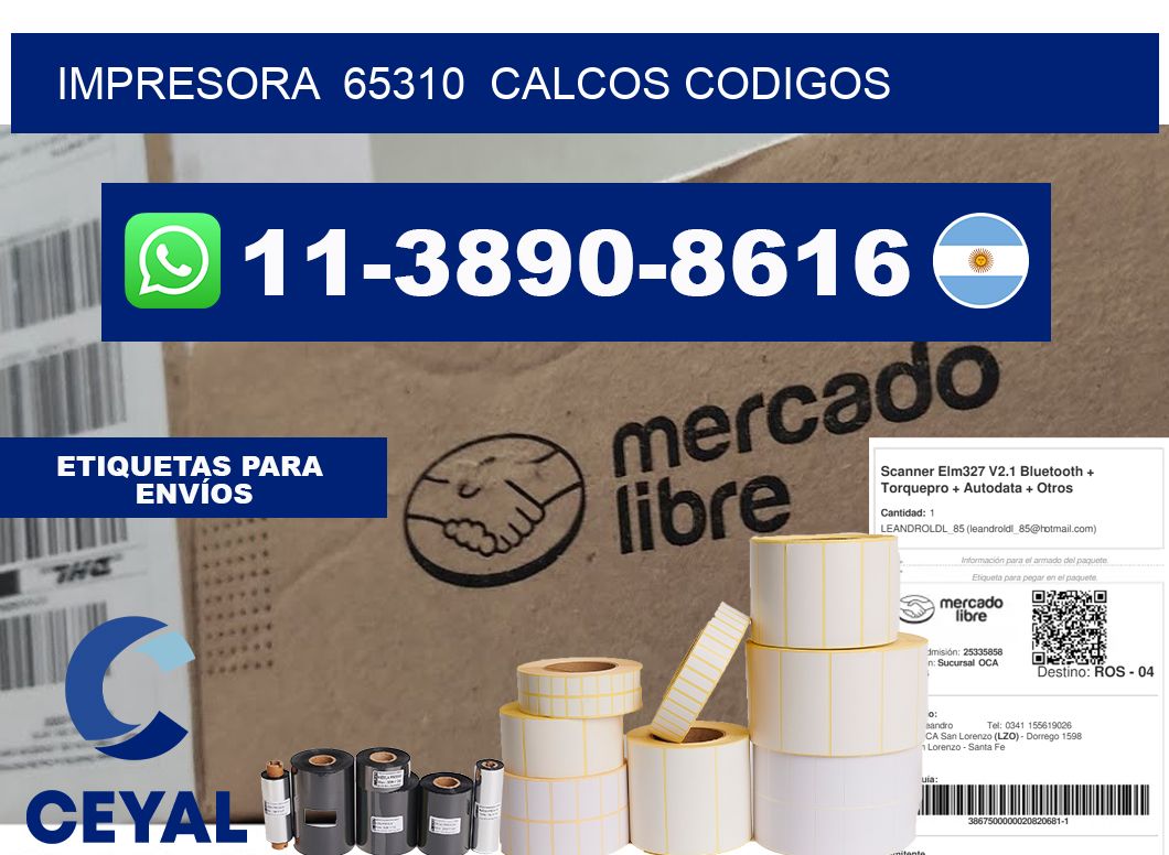 impresora 65310 calcos codigos
