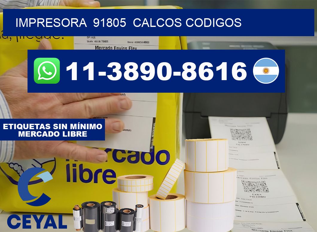 impresora 91805 calcos codigos