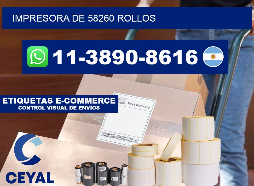 impresora de 58260 rollos