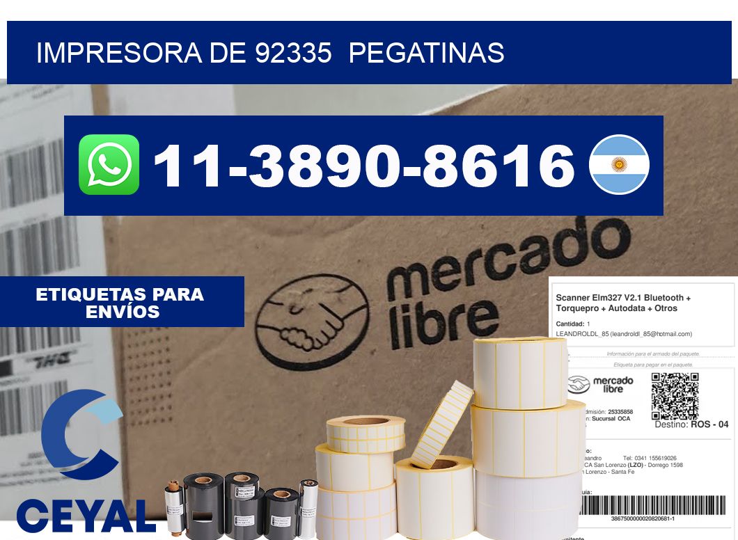 impresora de 92335  pegatinas