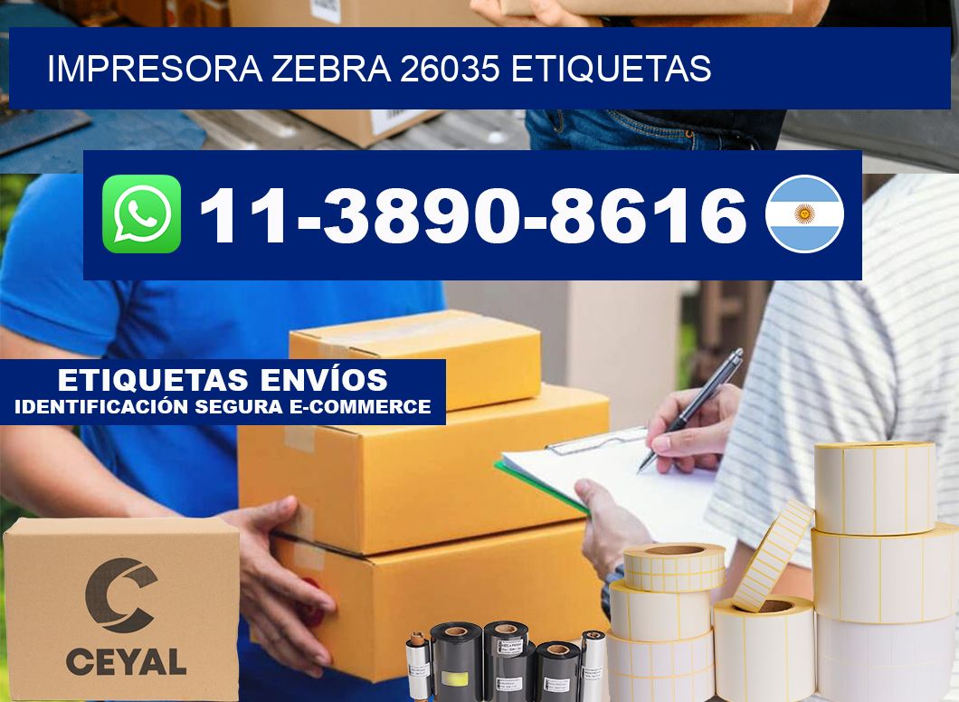 impresora zebra 26035 etiquetas