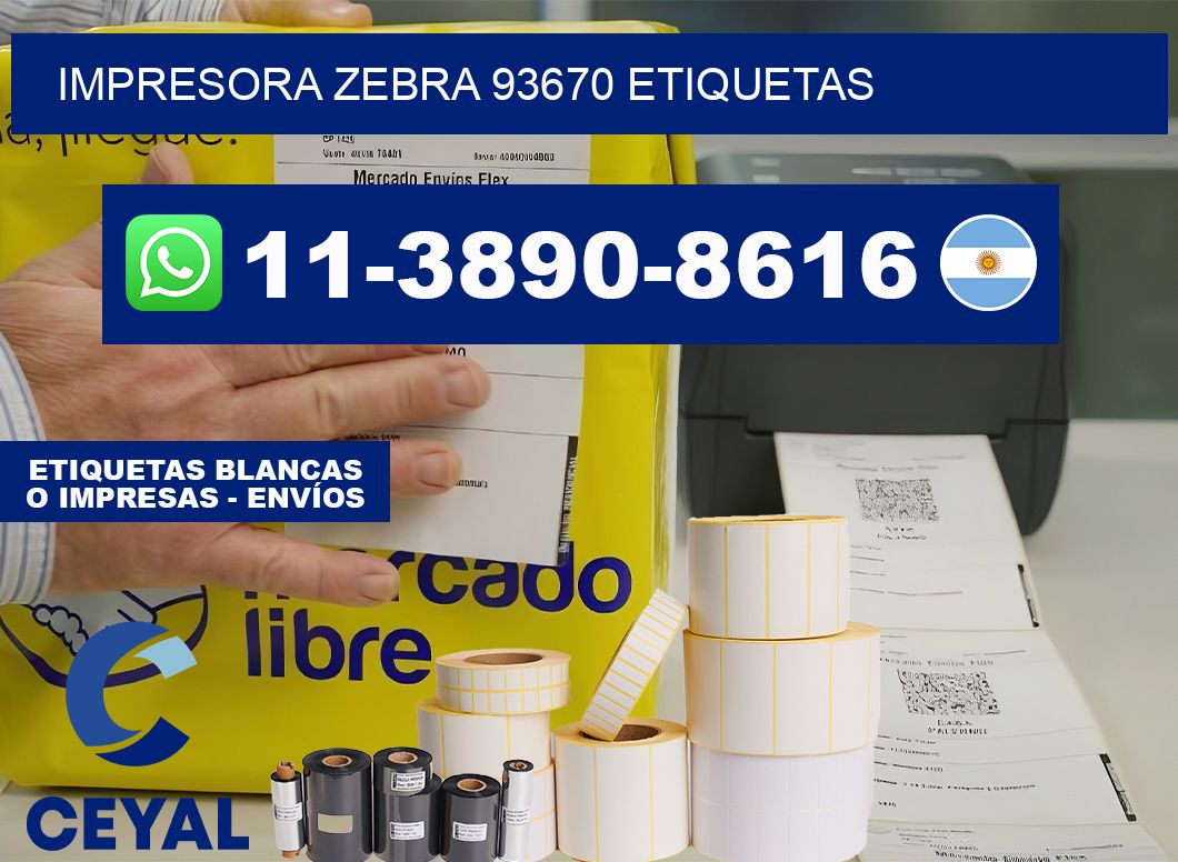impresora zebra 93670 etiquetas