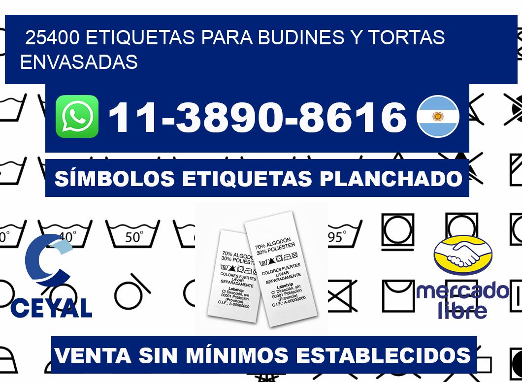25400 etiquetas para budines y tortas envasadas