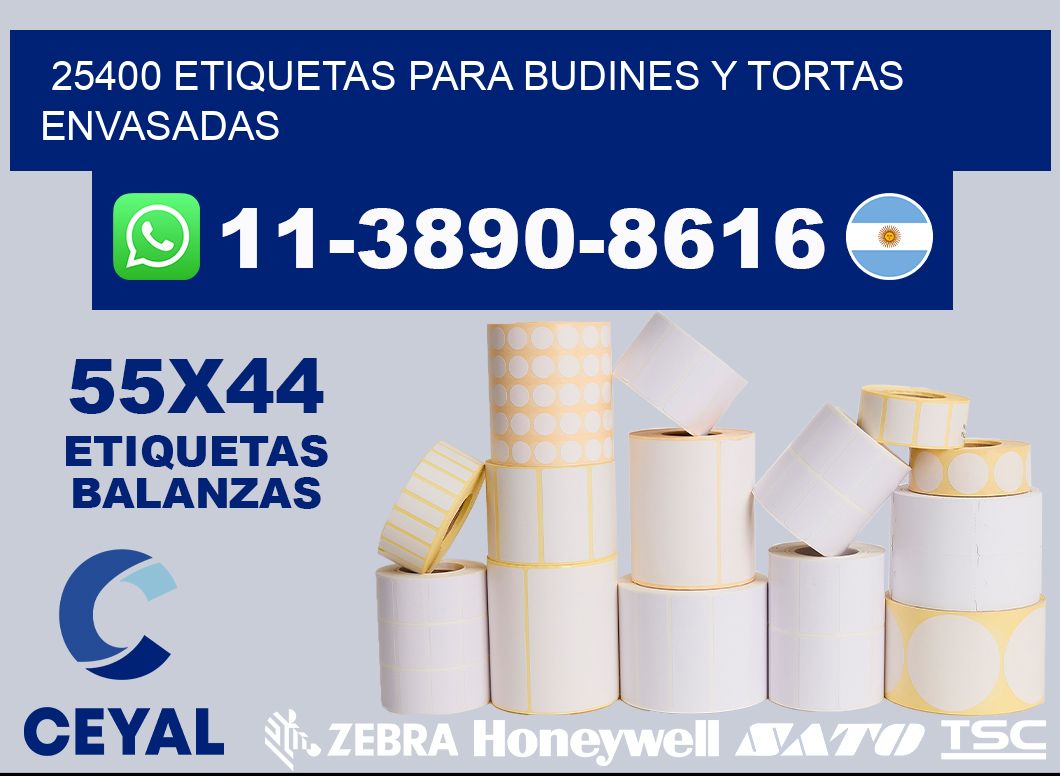 25400 etiquetas para budines y tortas envasadas