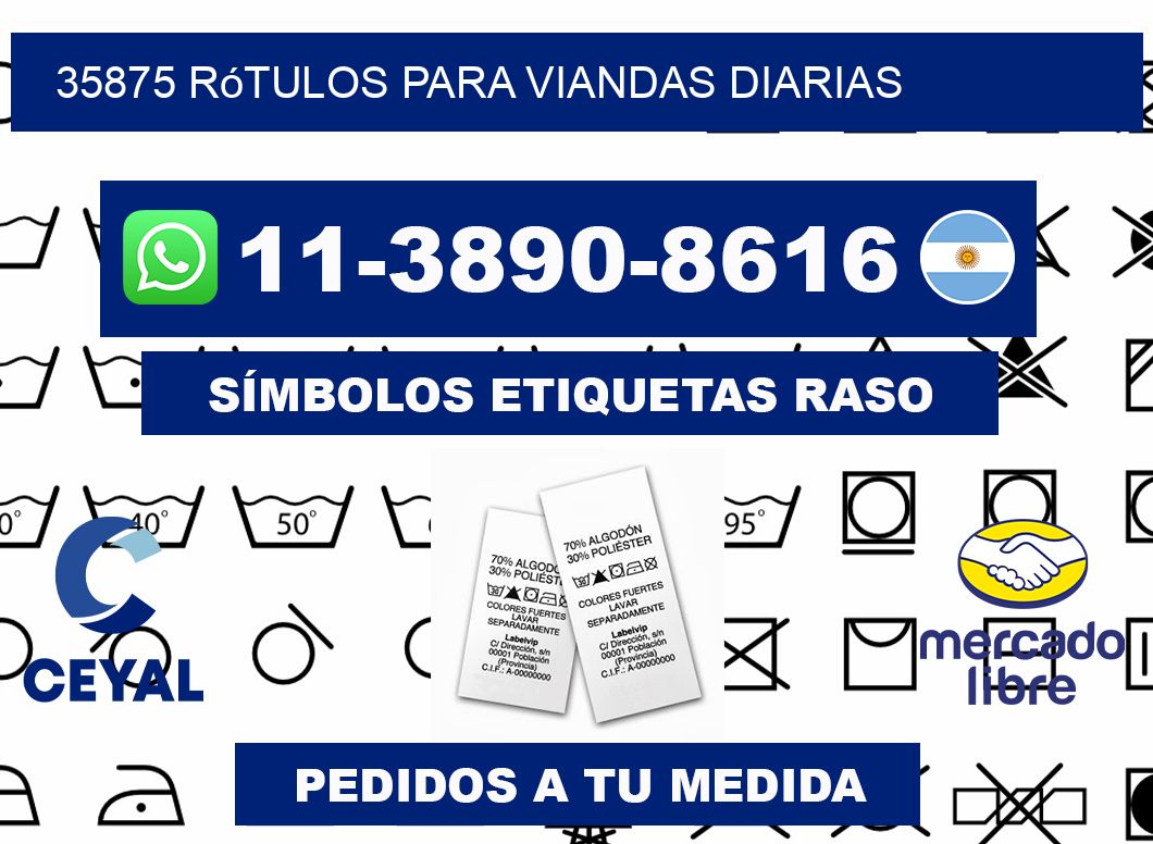 35875 rótulos para viandas diarias