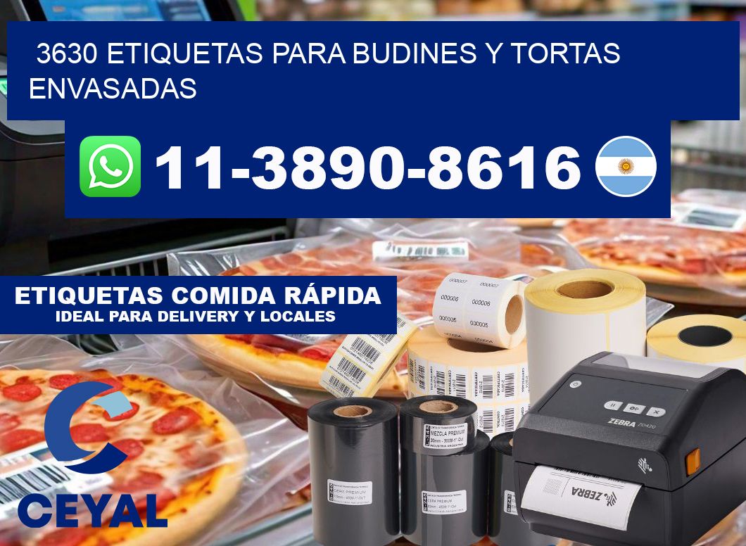 3630 etiquetas para budines y tortas envasadas